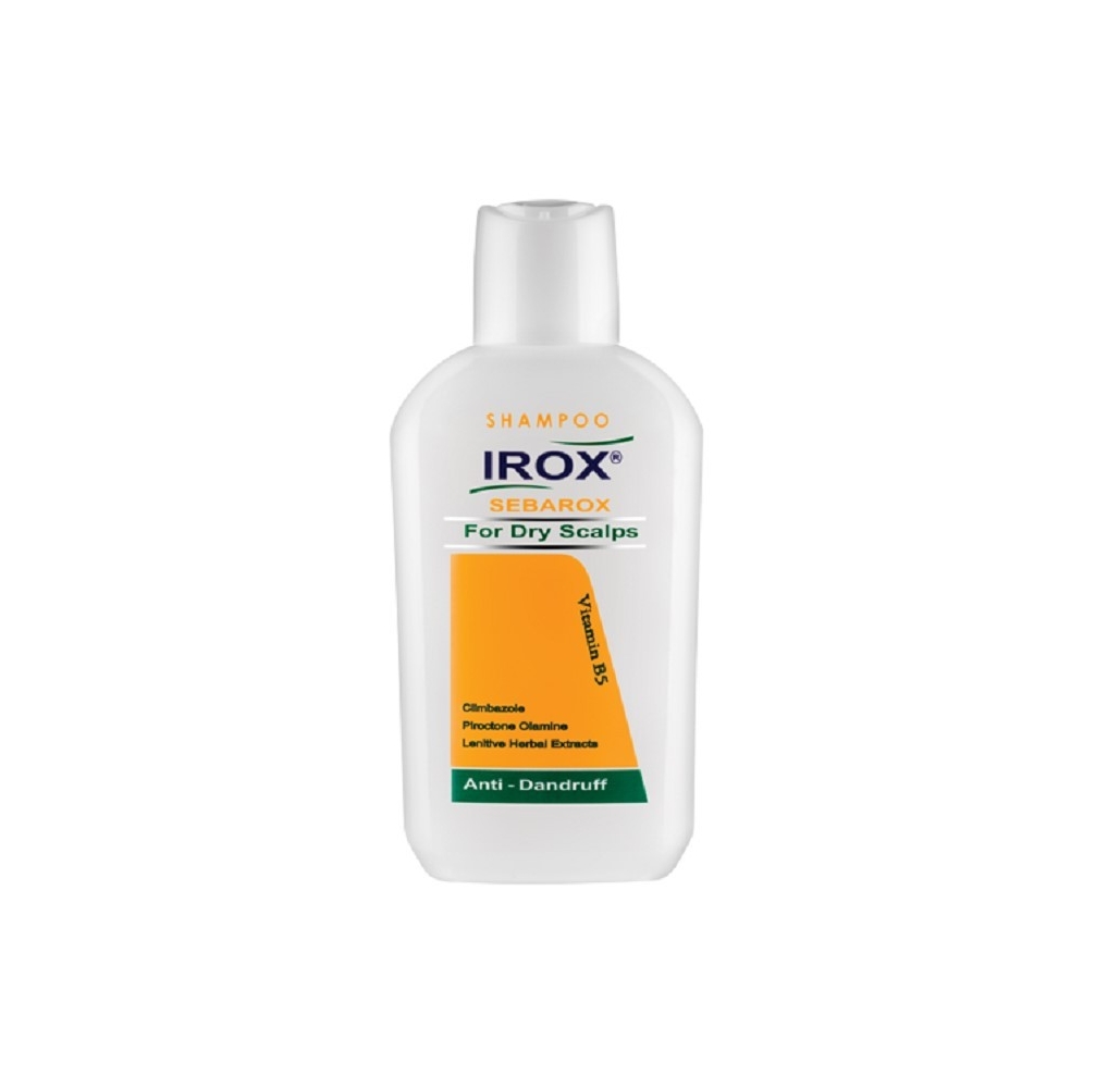 شامپو ضد شوره سباروکس مخصوص موهای خشک ایروکس Irox حجم 200 میلی