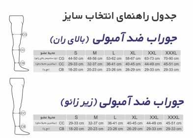 جوراب ضد آمبولی Teb & Sanat مدل ۷۵۱۰۰