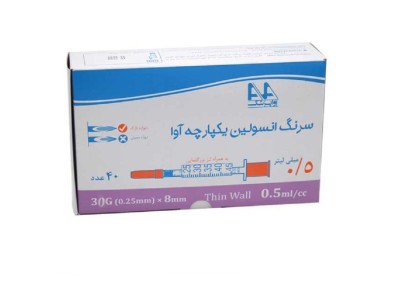سرنگ انسولین ۰.۵ میل آوا گیج ۳۰