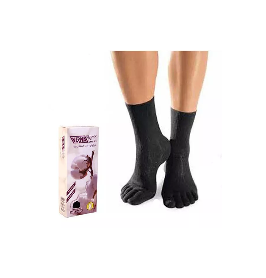 جوراب دیابت انگشتی ورنا کد S107 جوراب دیابت انگشتی ورنا کد S107