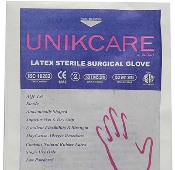 دستکش لاتکس استریل Unikcare