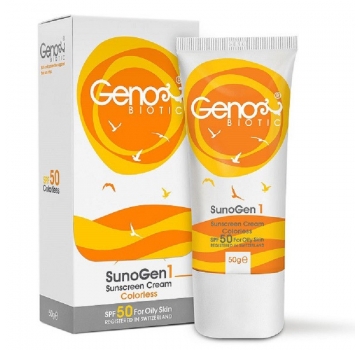 کرم ضد آفتاب SPF50 ژنوبایوتیک Geno Biotic مناسب پوست چرب حجم 50