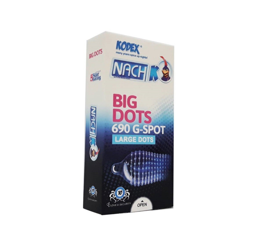 کاندوم کدکس kodex مدل Big Dots بسته 10 عددی