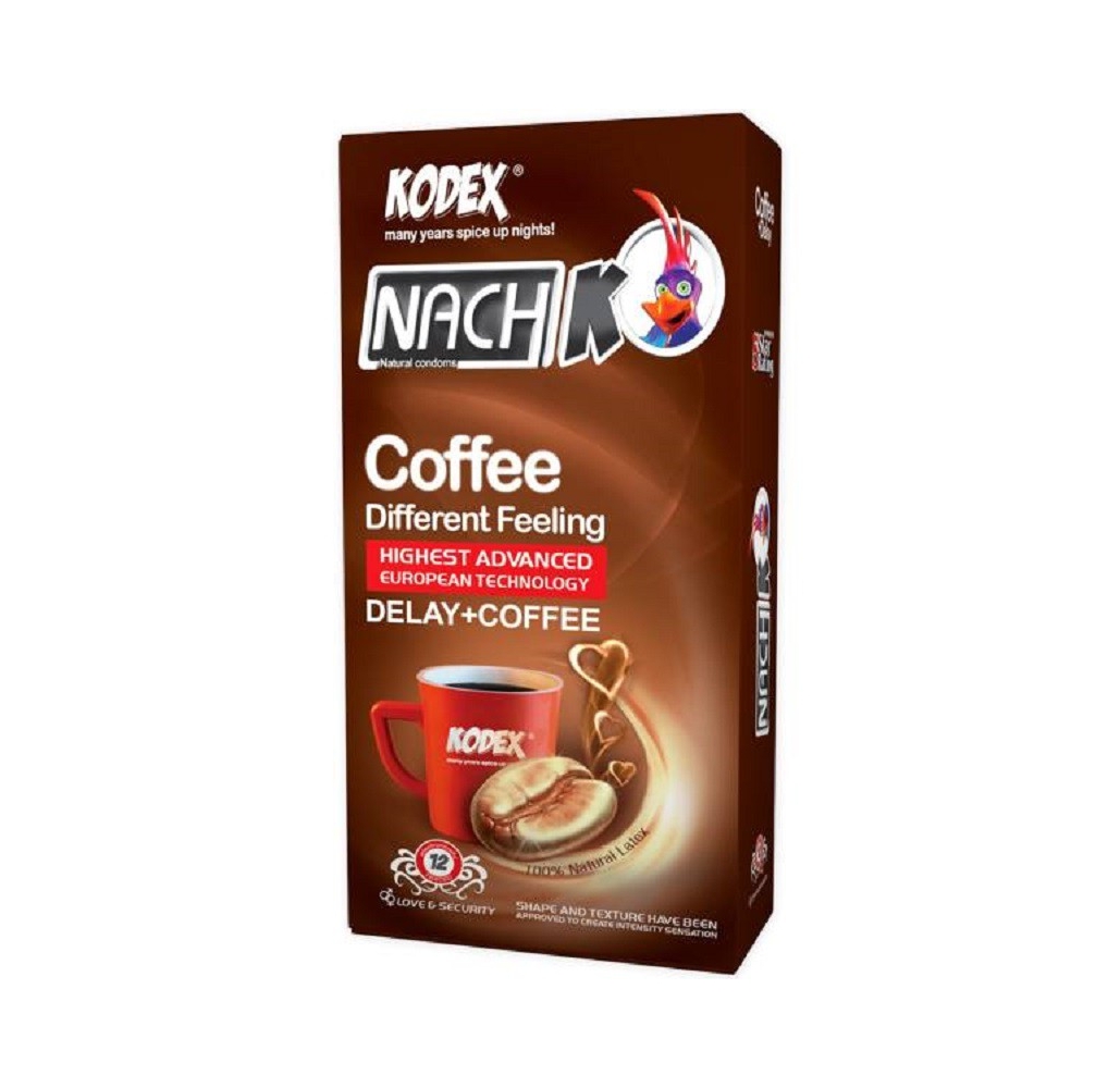 کاندوم کدکس kodex مدل Coffee + Delay بسته 12 عددی