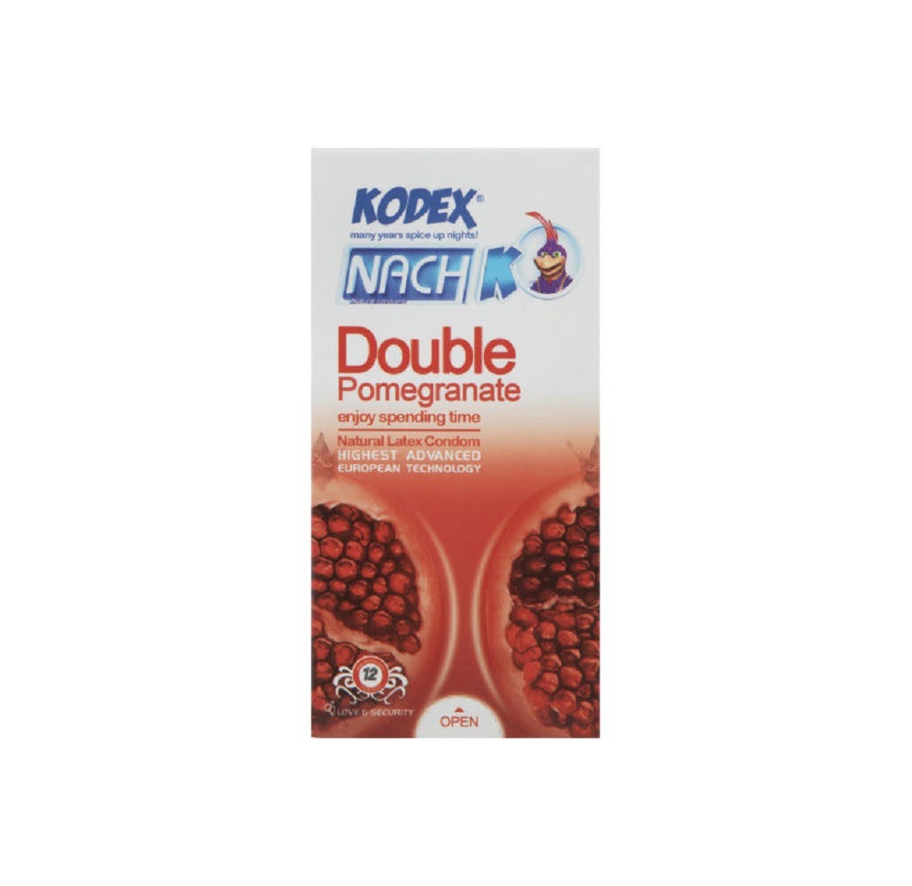 کاندوم کدکس kodex مدل Double Pomegranate بسته 12 عددی