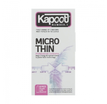 کاندوم کاپوت kapoot مدل Micro Thin بسته 12 عددی