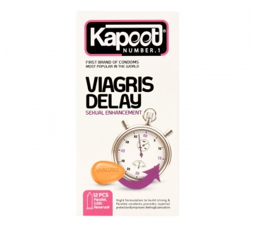 کاندوم کاپوت kapoot مدل Viagris Delay بسته 12 عددی