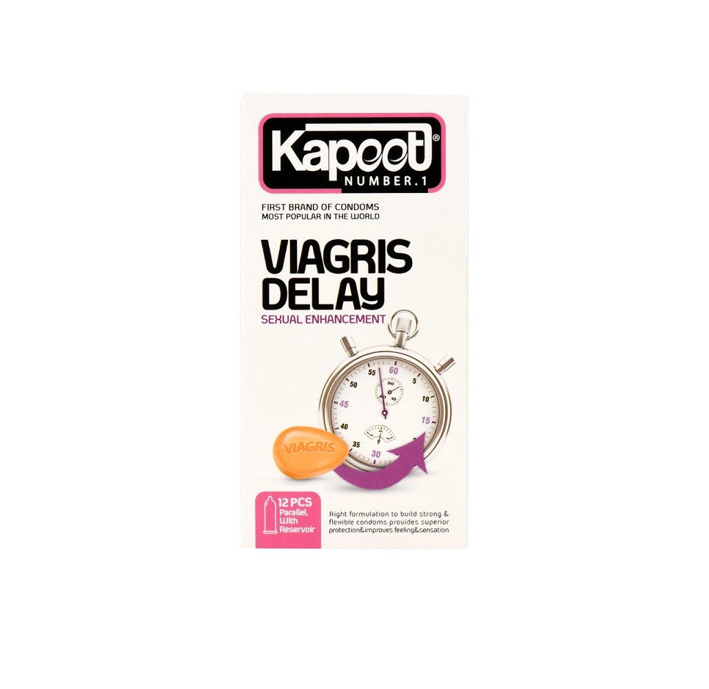 کاندوم کاپوت kapoot مدل Viagris Delay بسته 12 عددی
