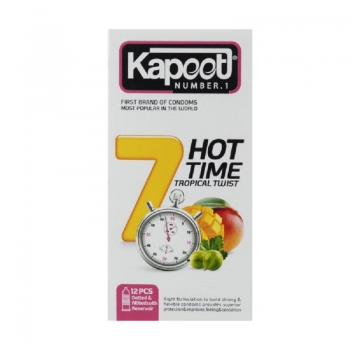 کاندوم کاپوت kapoot مدل 7Hot Time بسته 12 عددی