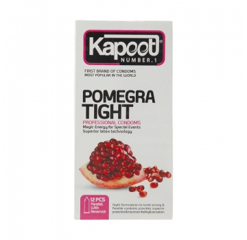 کاندوم کاپوت kapoot مدل Pomegra Tight بسته 12 عددی