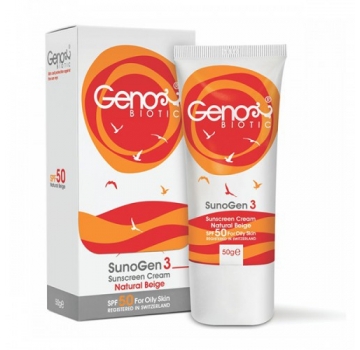 کرم ضد آفتاب SPF50 ژنوبایوتیک Geno Biotic مناسب پوست خشک حجم 50